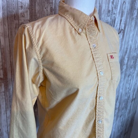 Women's Ralph Lauren Yellow Oxford Shirt size Small - Picture 3 of 4